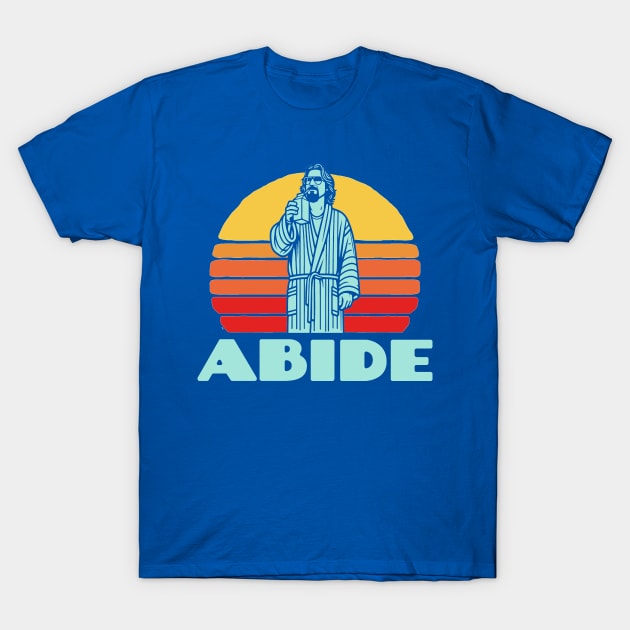 Abide Vintage 80s Dude Lebowski Drinking Milk Funny T-Shirt by GIANTSTEPDESIGN